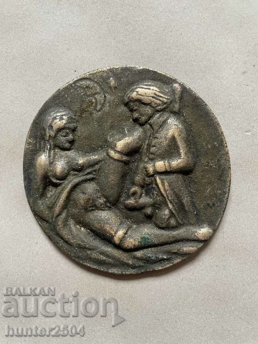 Placa, aplicare-8 cm, bronz