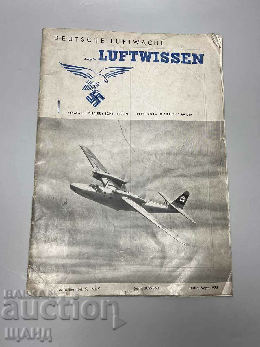 1938 Germania Veche revista germană Luftwaffe Aircraft VSV