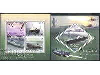 Καθαρίστε τα γραμματόσημα σε μικρό φύλλο και μπλοκ τα Πλοία 2015 από το Μπενίν