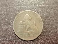1863 2 centi Belgia