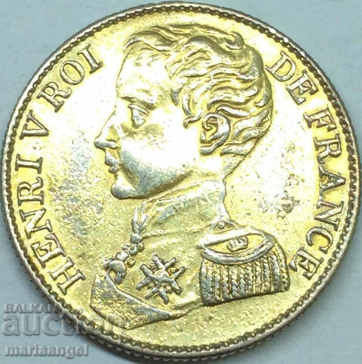 France 1 Franc 1831 King-Pretender Henri V Gold patina