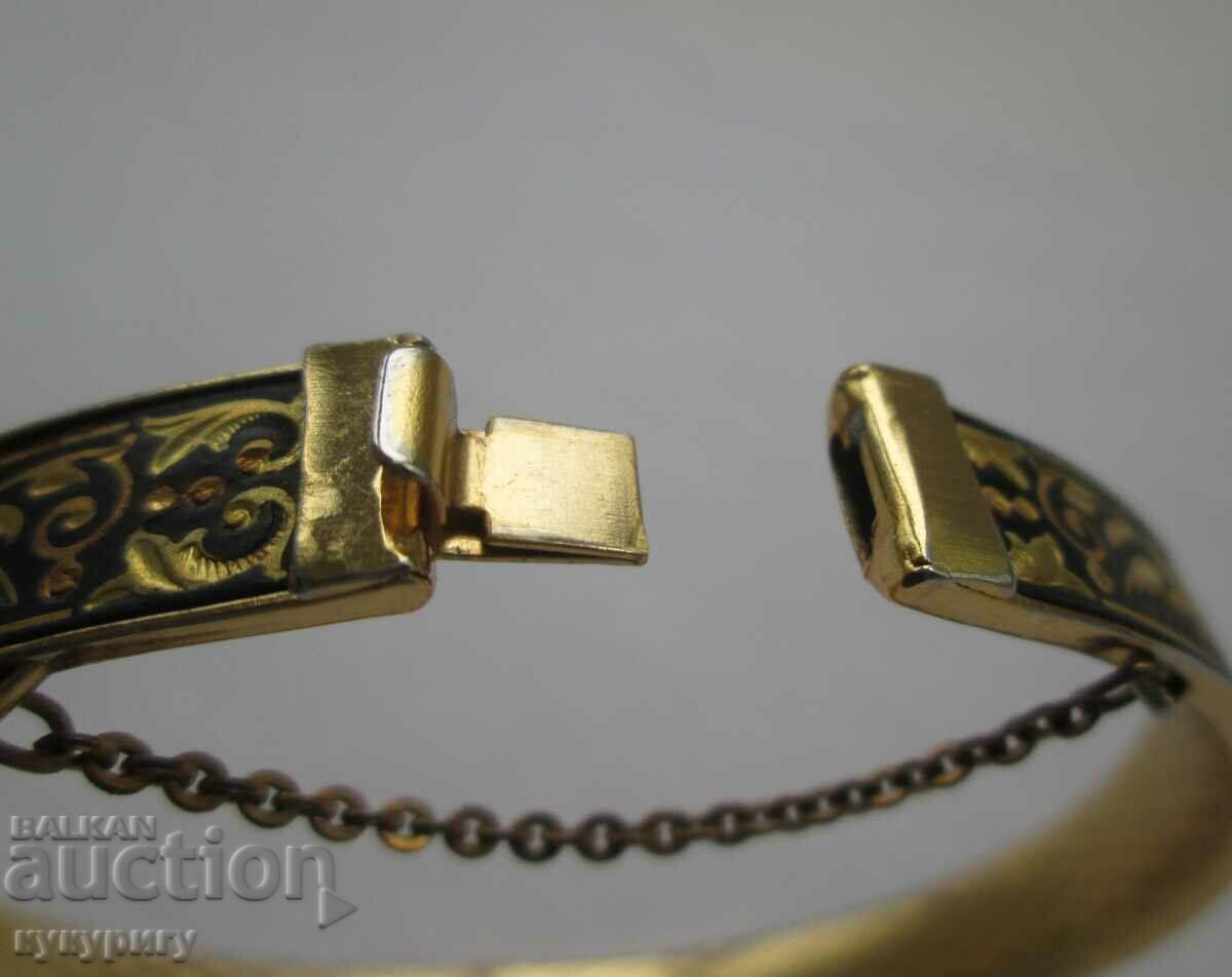 Delivery of Old gold-plated women's bracelet gold inlays TOLEDO Delivery of Old gold-plated women's bracelet gold inlays TOLEDO