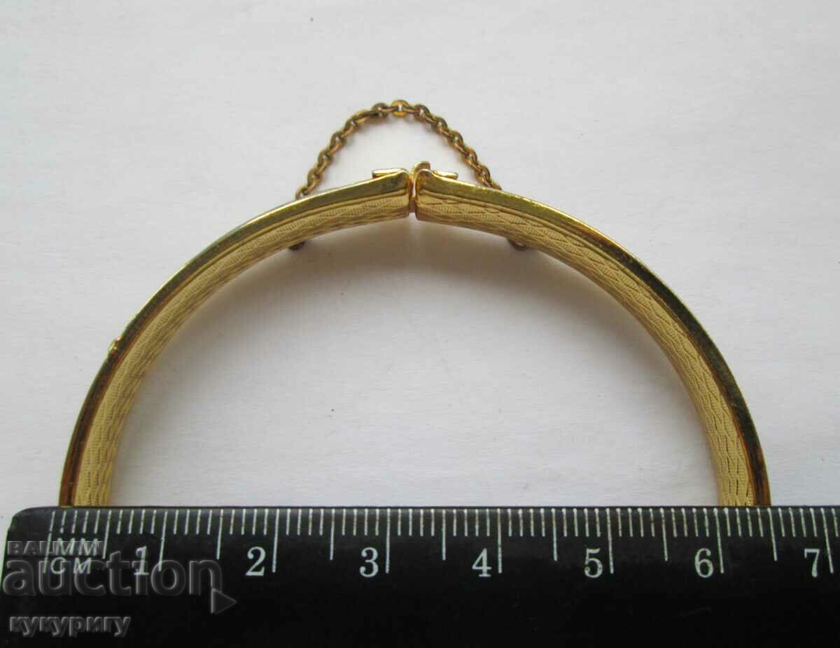 Old gold-plated women's bracelet gold inlays TOLEDO - 7 Old gold-plated women's bracelet gold inlays TOLEDO - 7