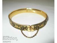 Old gold-plated women's bracelet gold inlays TOLEDO