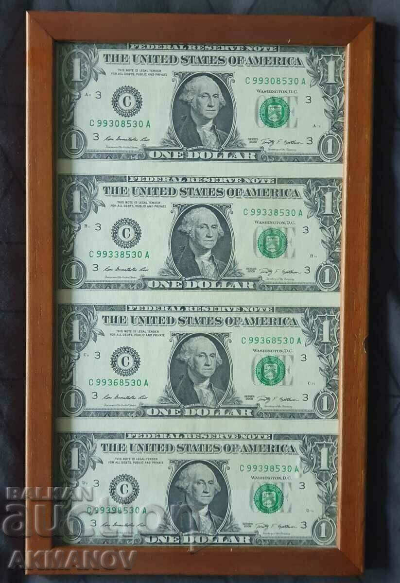 USA 4x1 Dollar 2009 unframed.