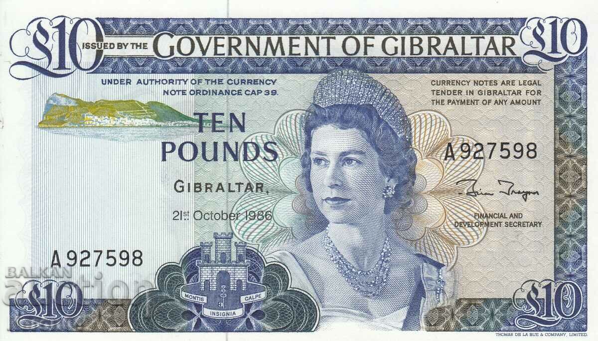 10 pounds 1988, Gibraltar