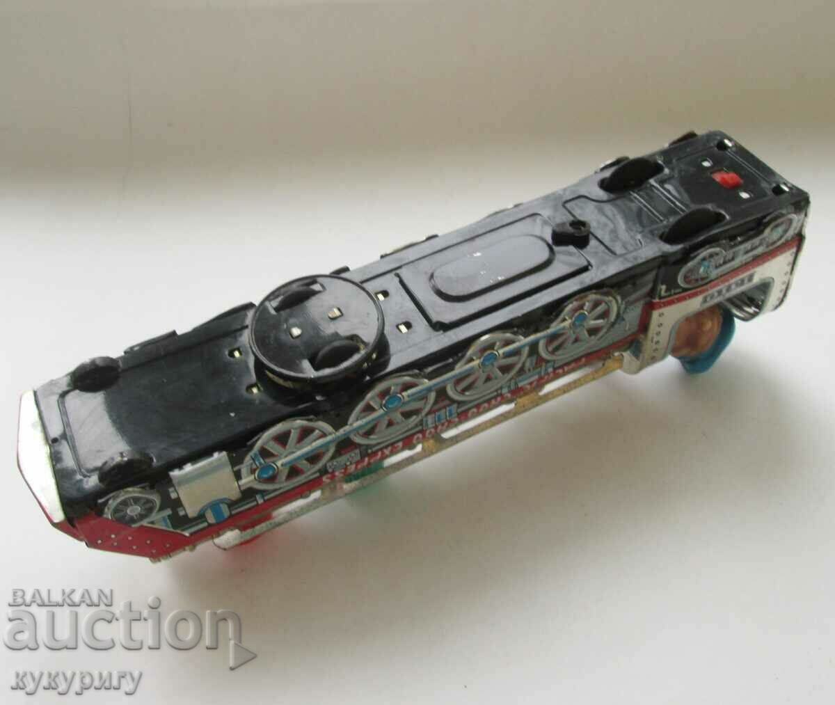 Auction Stara Sots children's tin toy with batteries locomotive train Auction Stara Sots children's tin toy with batteries locomotive train