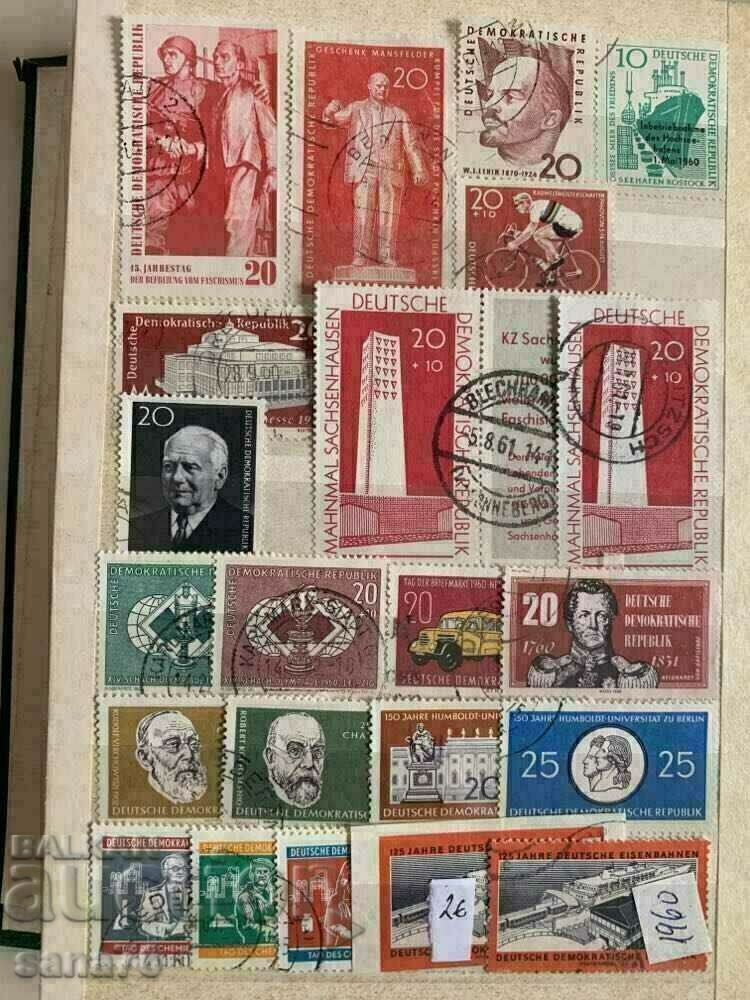 Delivery of Collection of stamped and clean GDR stamps 1953-1987 - 996 pcs