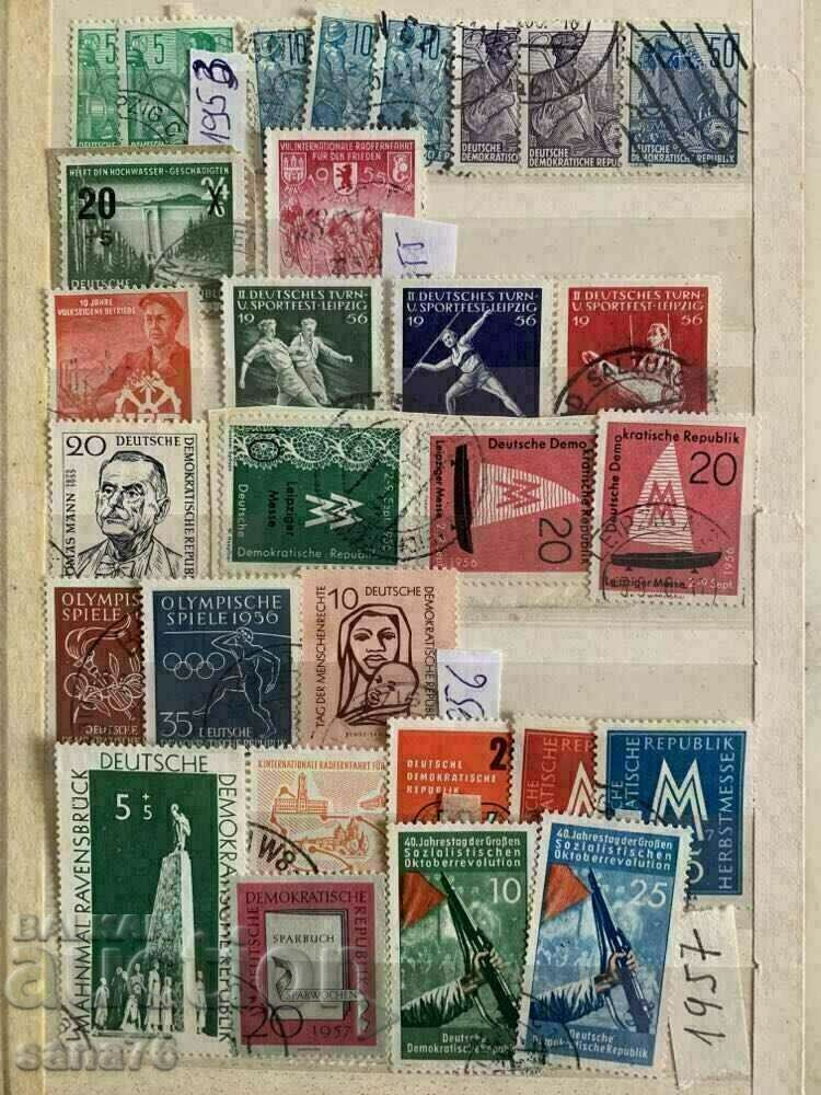 Collection of stamped and clean GDR stamps 1953-1987 - 996 pcs