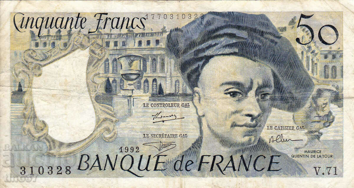 tino37- FRANCE - 50 FRANC - 1992 - F+ with price 11.90 BGN | € 6.08 tino37- FRANCE - 50 FRANC - 1992 - F+ with price 11.90 BGN | € 6.08