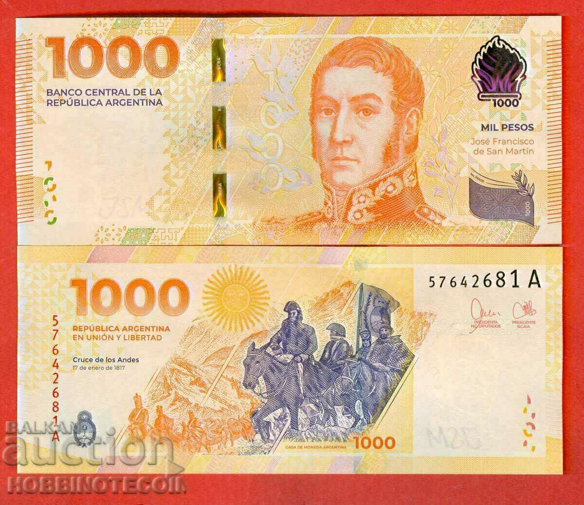 АРЖЕНТИНА ARGENTINA 1 000    1000 Песо issue 2023 НОВА UNC