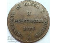 3 centesimi 1806 Italy Luca Elisa Bonaparte