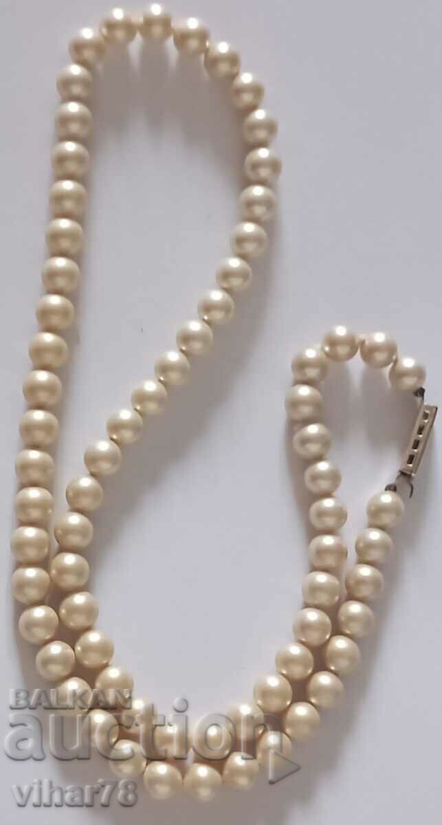 Necklace with pearls and silver clasp - 5