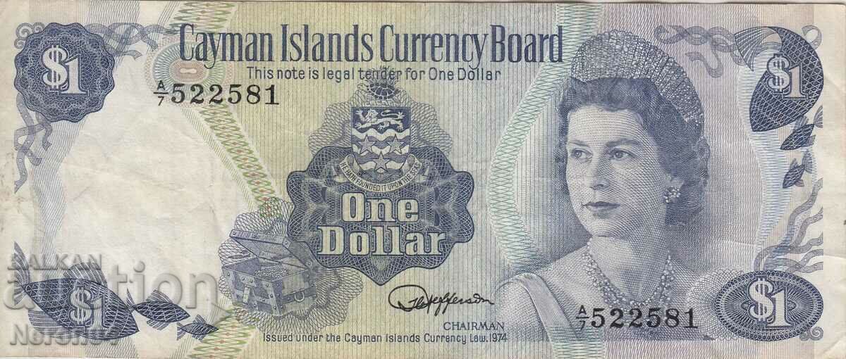 1 dolar 1974, Insulele Cayman