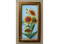 Watercolor painting Flowers, K. Yordanov, after 2000, in a 16/30 frame