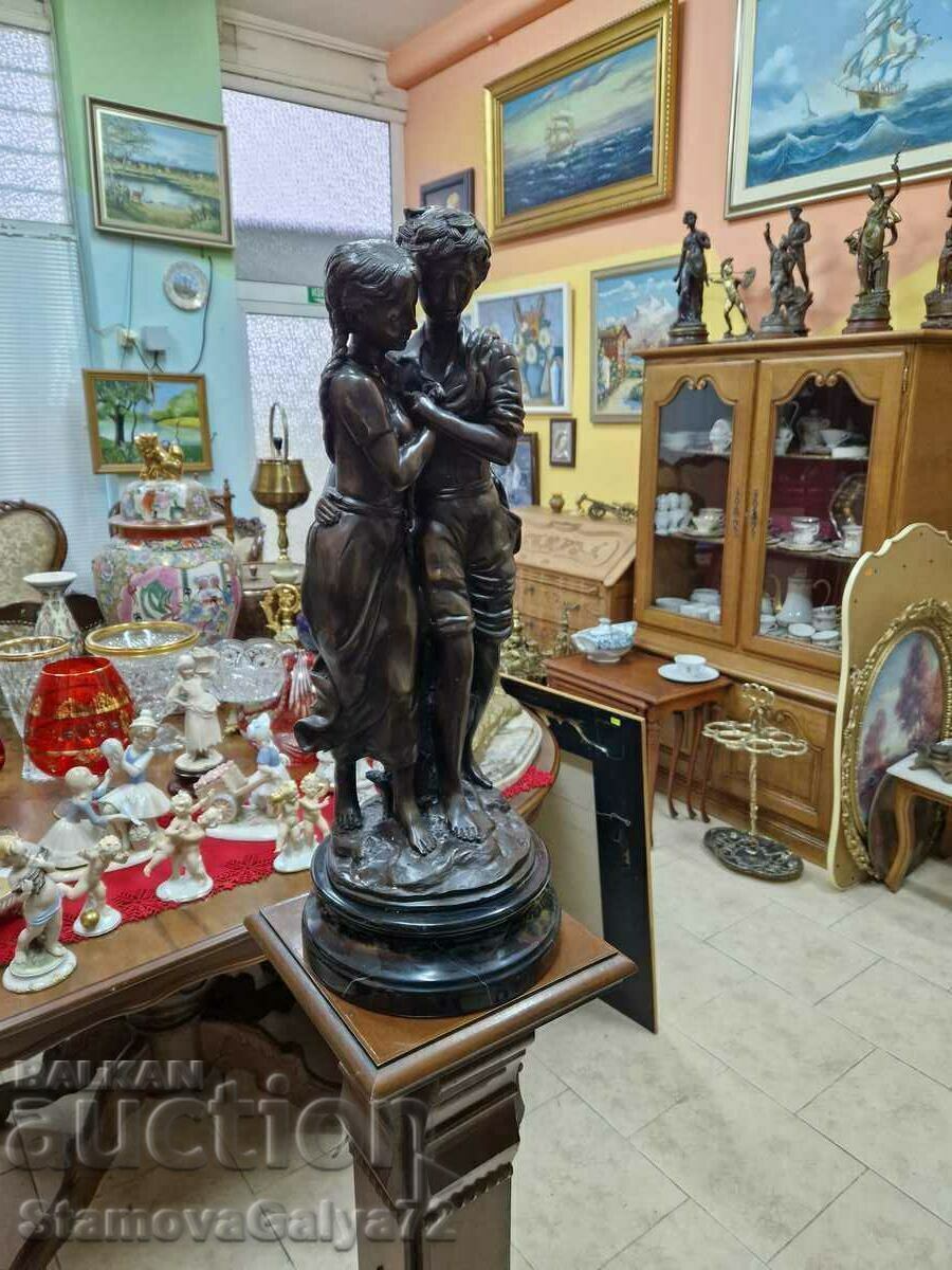 Доставка на Прекрасна антикварна колекционерска бронзова фигура статуетк