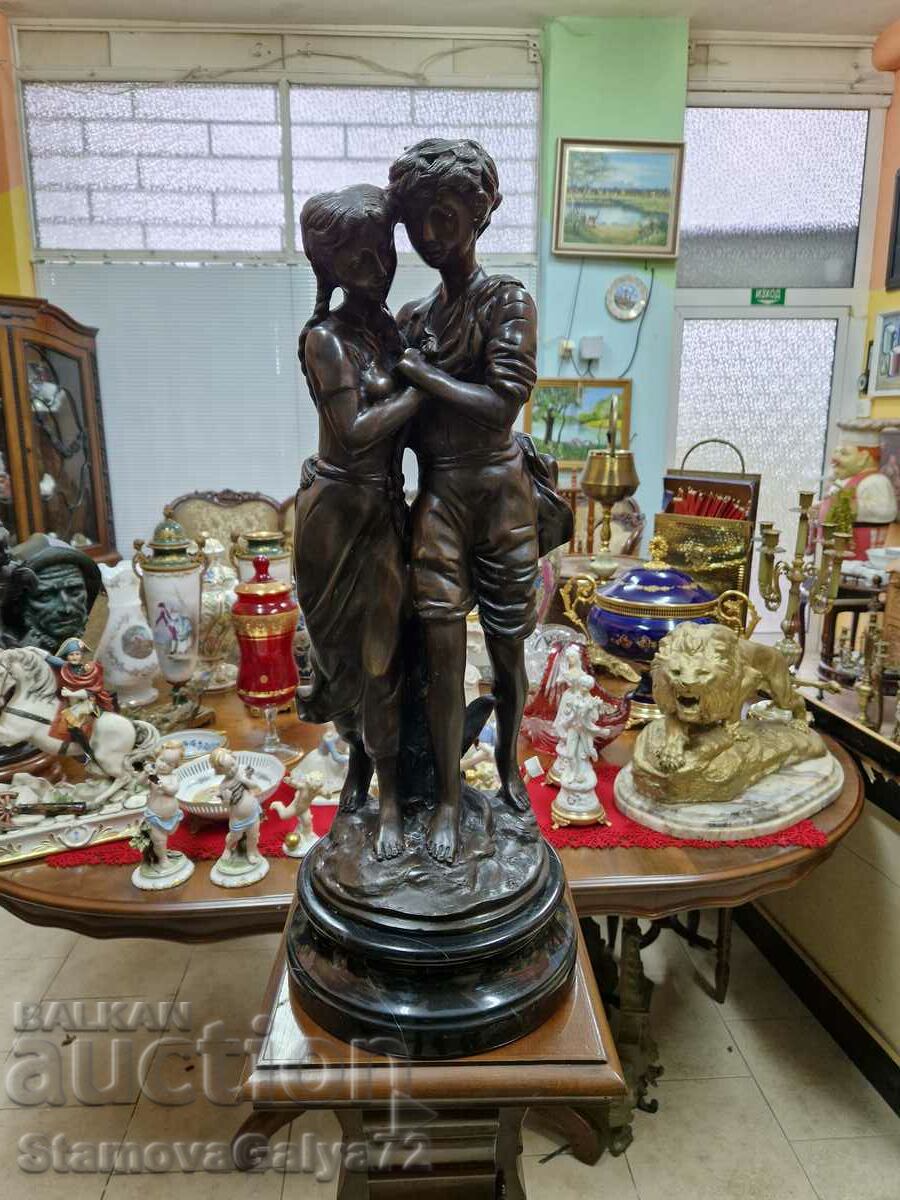 A lovely antique collectible bronze figure statuette