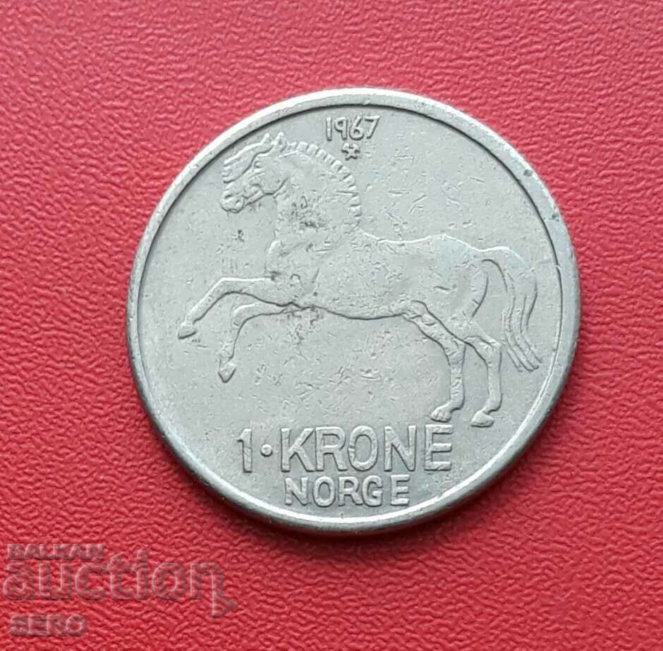 Norway-1 kroner 1967