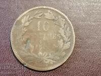 1865 year 10 centimes Luxembourg
