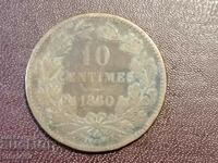 1860 anul 10 centimes Luxemburg