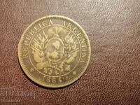 1884 2 centavos Argentina