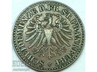 1 хелер 1865  Германия Франкфурт