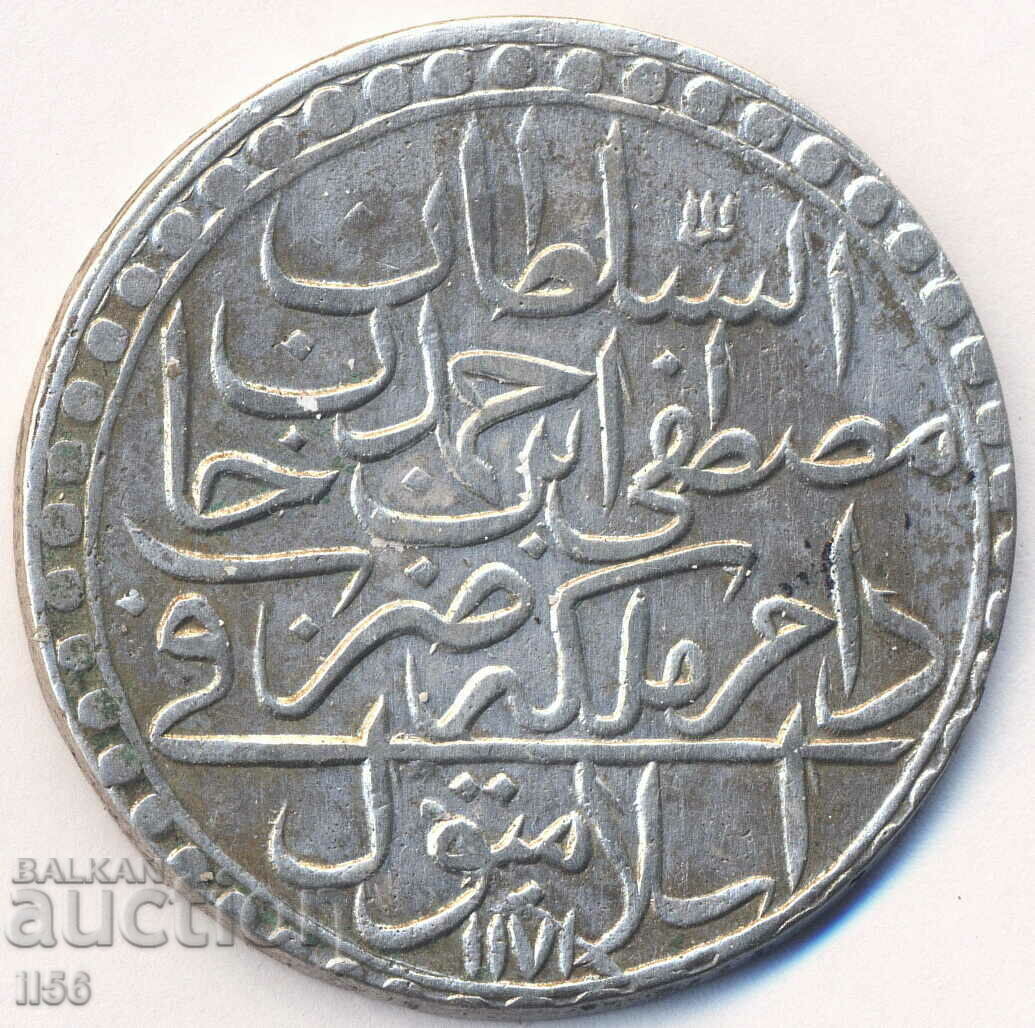 Turcia-Imperiul Otoman-2 aur (60 de bani) AN 1171/80 (1757)