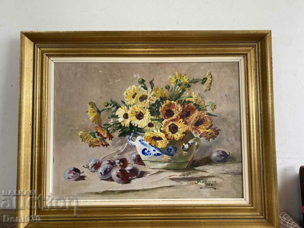Beautiful original original oil on canvas painting from 1953.