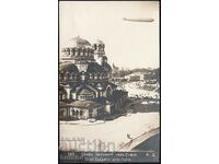 Imperial Postal Card Count Zeppelin over Sofia