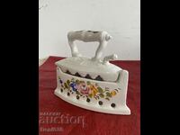 Vintage beautiful porcelain iron with markings