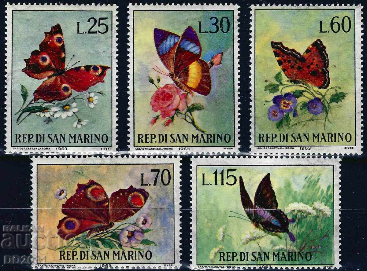 Сан Марино 1963 - пеперуди MNH