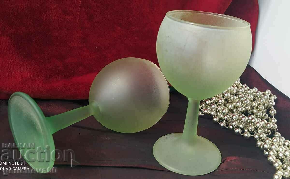 Crystal glasses with high chair - 6 Crystal glasses with high chair - 6