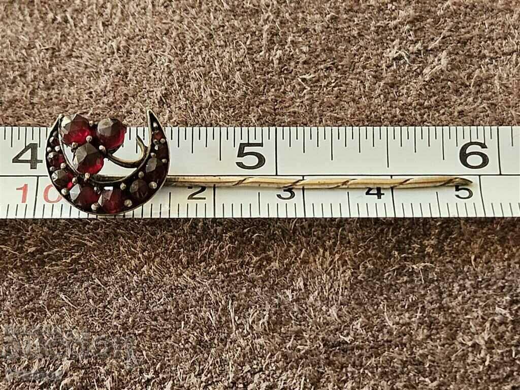 Pin Brooch Ottoman with Hand polished garnets 19th century - 7 Pin Brooch Ottoman with Hand polished garnets 19th century - 7