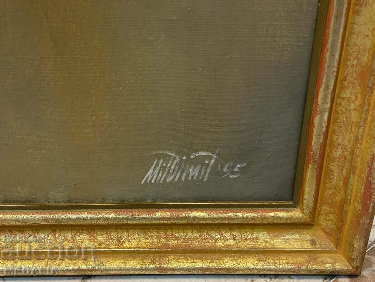 Δημοπρασία Mitko Dimitrov-«Κορίτσι»-λαδομπογιές-υπογραφή-1995