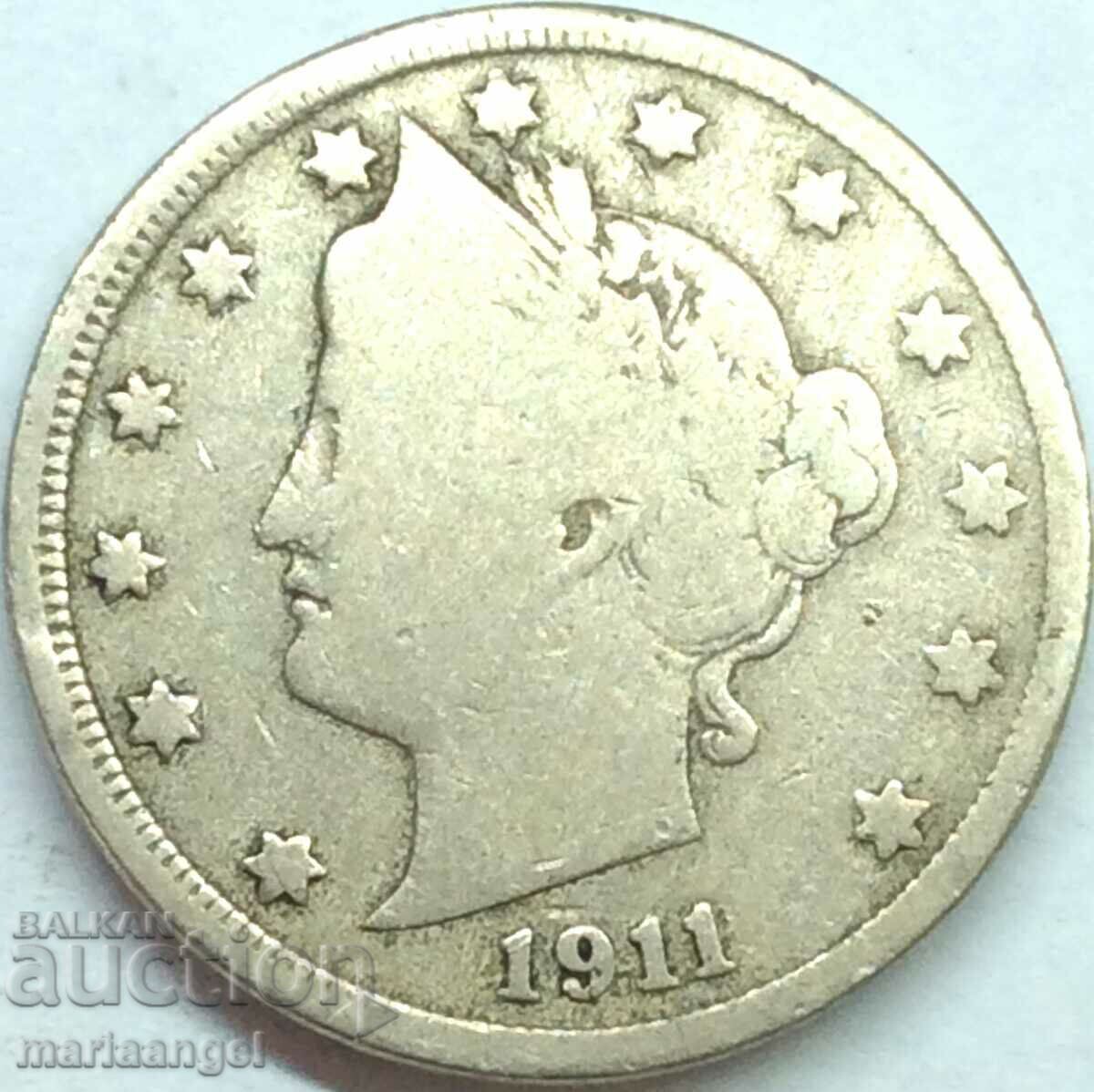 5 σεντς 1911 ΗΠΑ Liberty