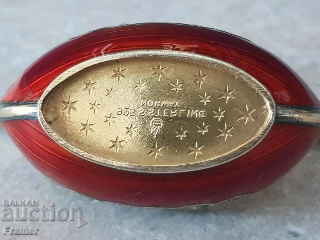 Silver with enamel and gilding Boat Viking Norway - 6 Silver with enamel and gilding Boat Viking Norway - 6