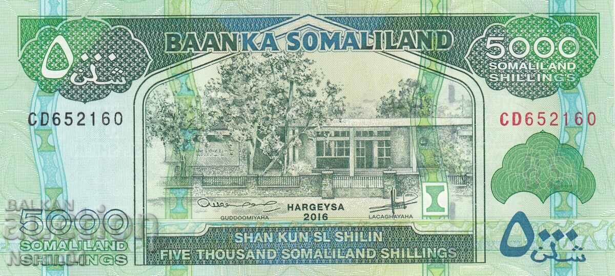 5000 shillings 2016, Somaliland