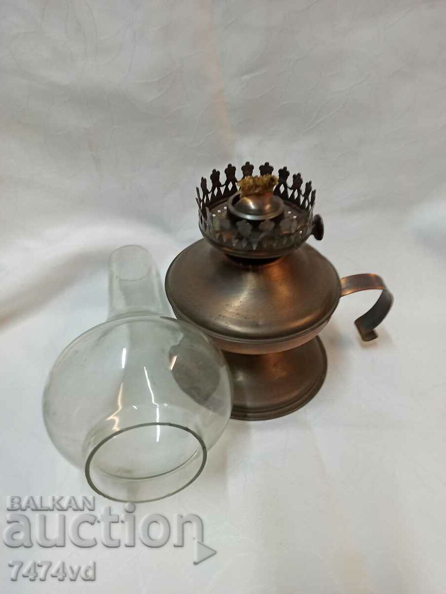 TALL COPPER GAS LAMP WITH BOTTLE - 5 TALL COPPER GAS LAMP WITH BOTTLE - 5