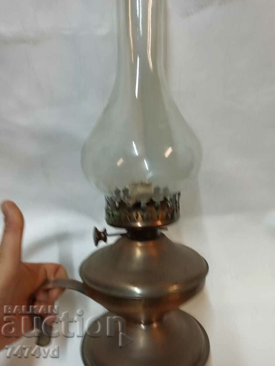 TALL COPPER GAS LAMP WITH BOTTLE - 6 TALL COPPER GAS LAMP WITH BOTTLE - 6