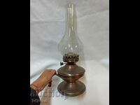 TALL COPPER GAS LAMP WITH BOTTLE