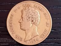 SARDINIA 20 Lira 1834 Carlo Alberto Torino Gold Coin