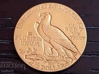 Χρυσό νόμισμα σπάνιου ινδικού κεφαλιού 2 1/2 δολαρίων ΗΠΑ - Τέταρτο