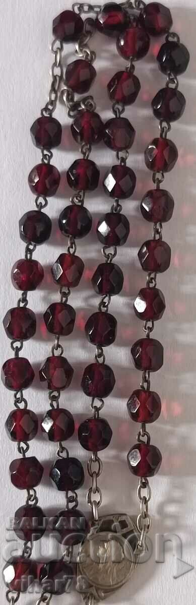 Old rosary with garnet stones with price 219.99 BGN | € 112.48