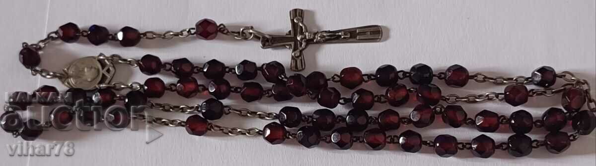 Rozariu vechi cu pietre de granat - 5 Rozariu vechi cu pietre de granat - 5