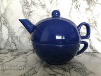 Original porcelain teapot in two parts