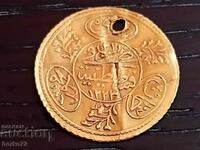 1 Hayriye 1223/21 AH Χρυσό νόμισμα ALTON Mahmud II