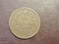 1893 10 centesim R