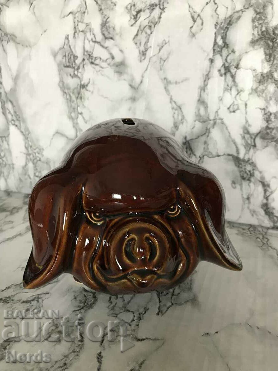 Porcelain Piggy Bank Scary Pig