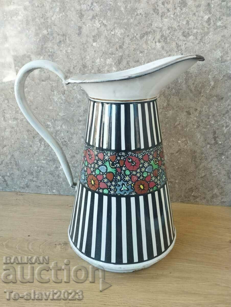 1920 Old enameled water jug