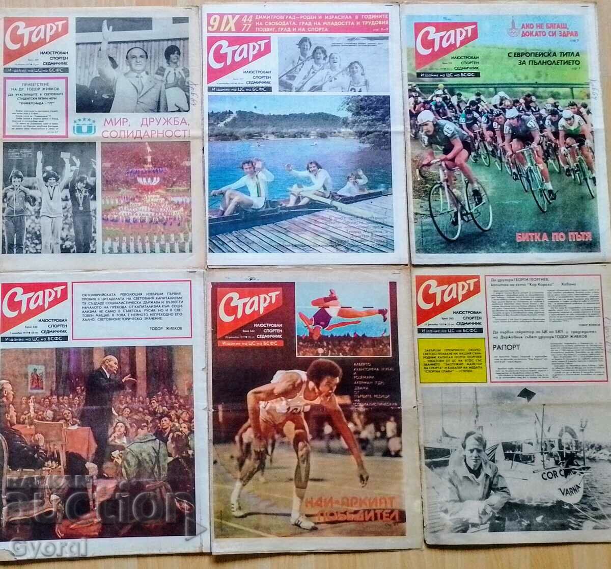 6 issues of START newspaper from 1977